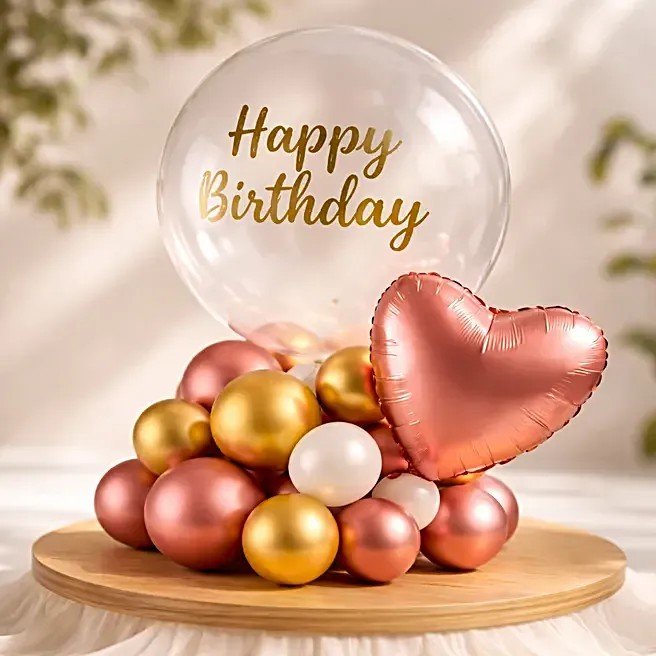 Golden Blush Balloon Bouquet