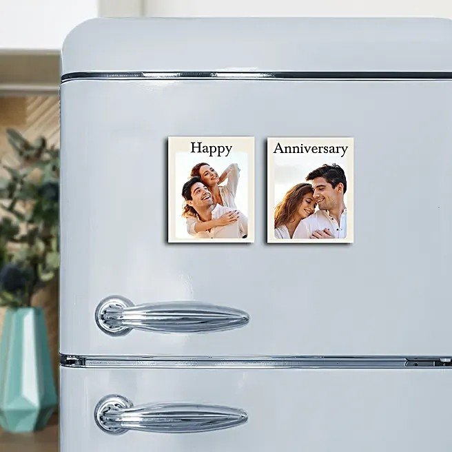 Personalised Happy Anniversary Fridge Magnets