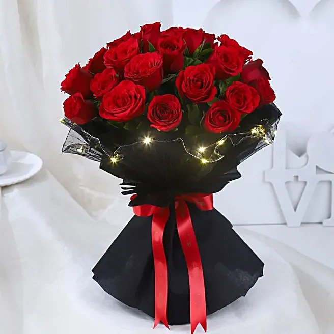 LED Elegance Rose Embrace