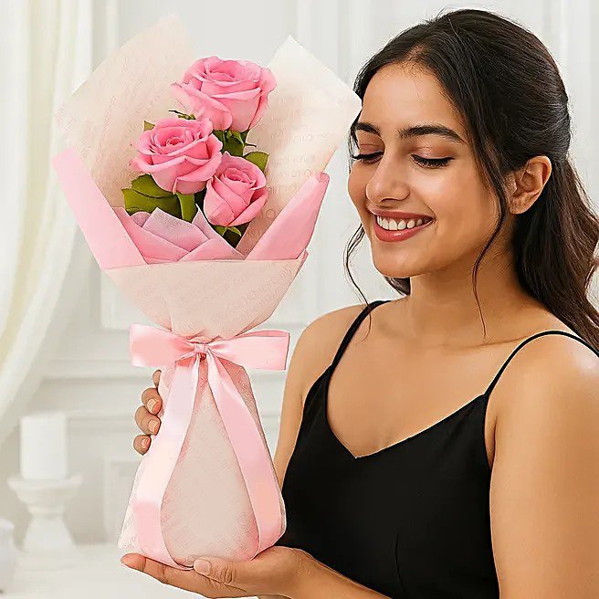 Romantic Pink Rose Arrangement