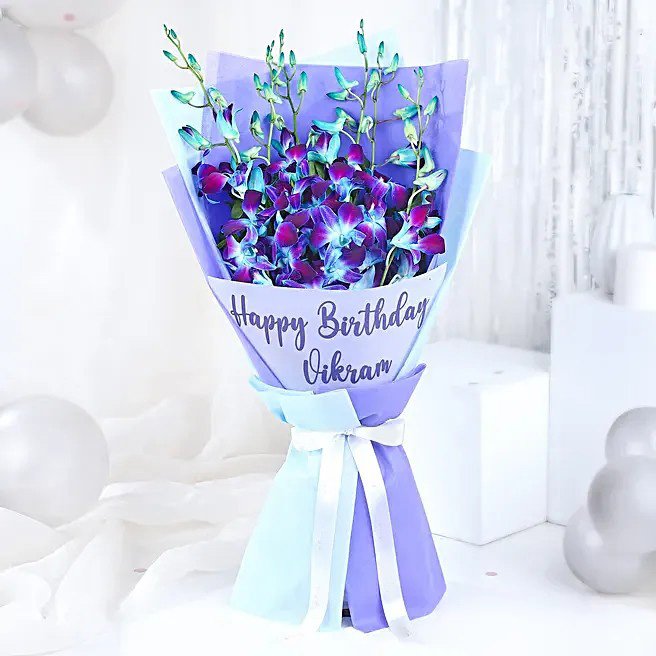 Blue Orchid Personalised Wish