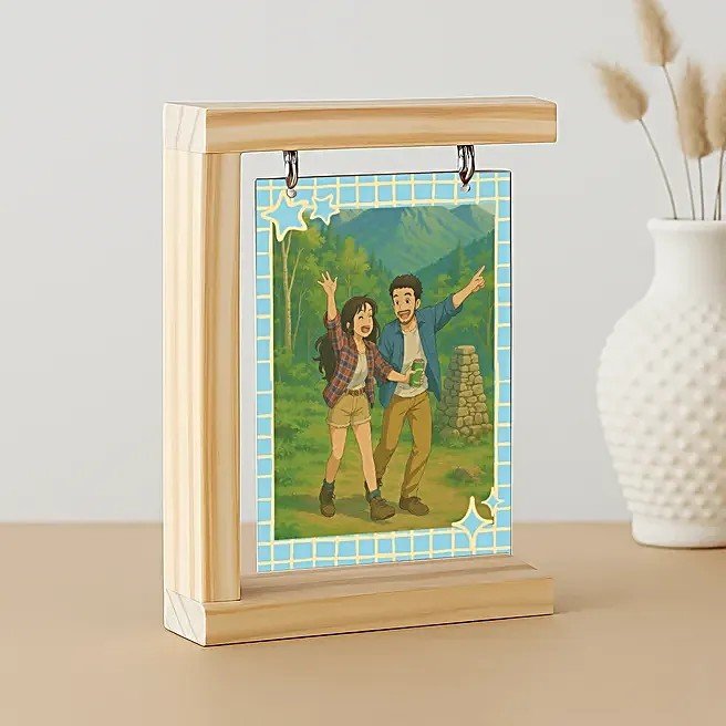 Playful Anime Hanging Photo Frame