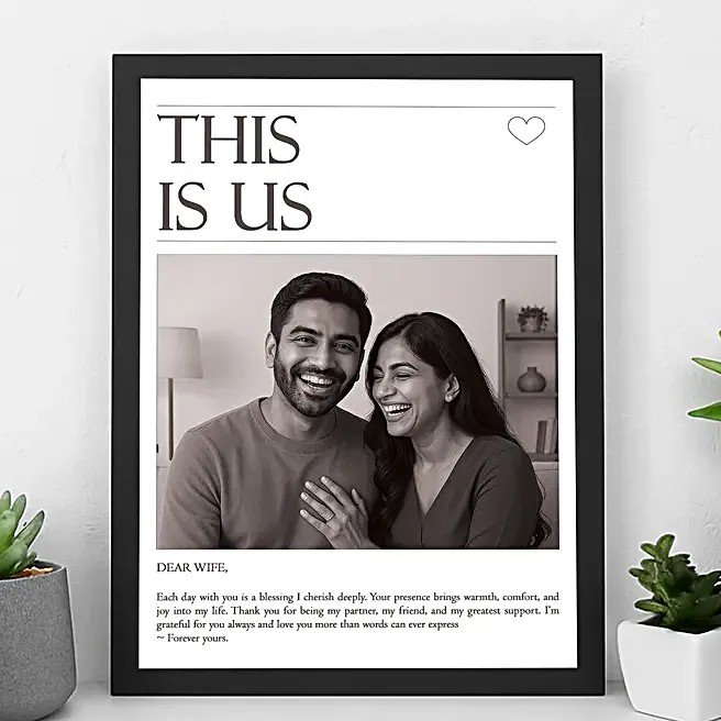 Custom Acrylic Photo Frame for Wife