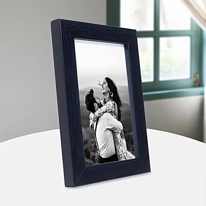 Black Rectangular Wooden Photo Frame