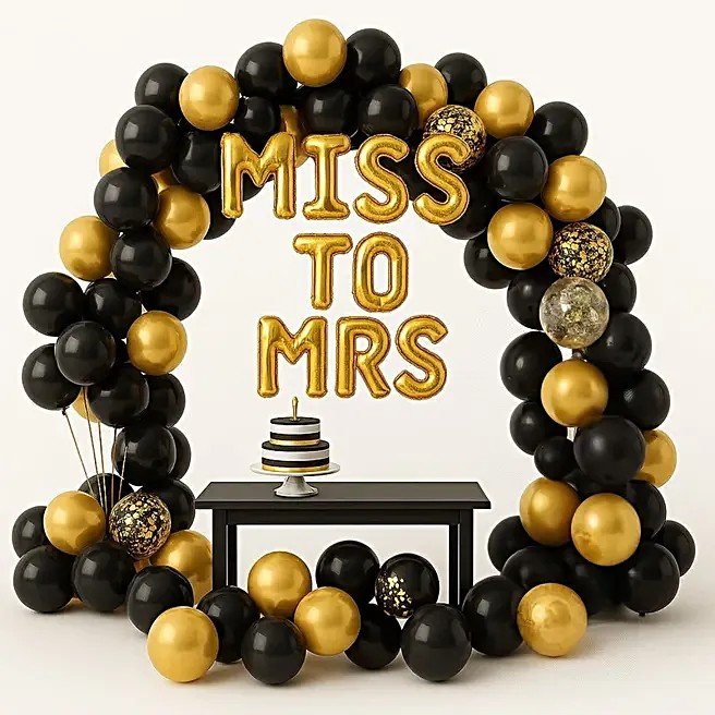 Chic Bride to Be Balloon Decor